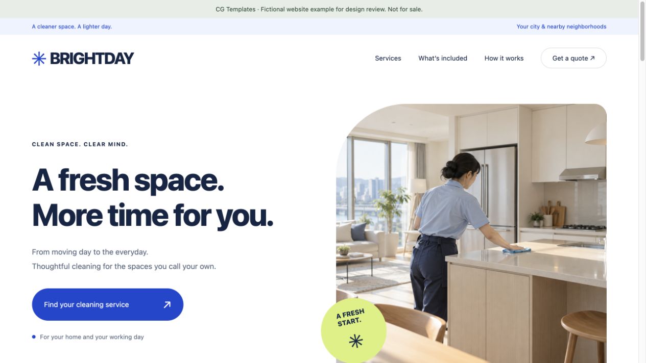 BRIGHTDAY website preview